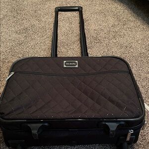 Vera Bradley Black Quilted Rolling Bag